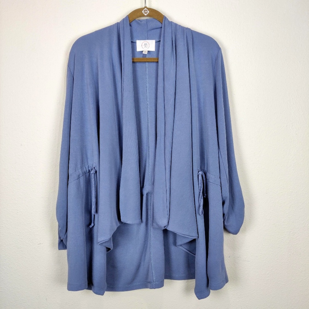 Anthropologie Ella Mara Blue Draped Cardigan